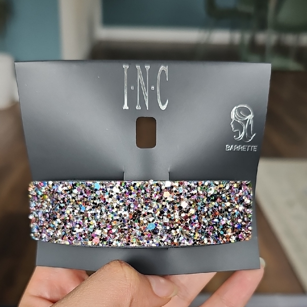 INC Multicolor Glitter Barrette